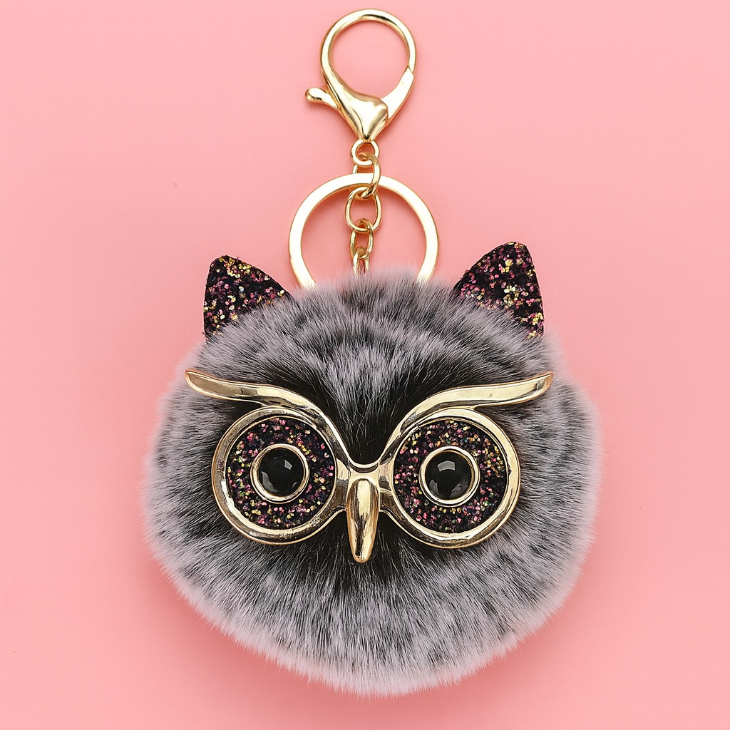 Plush Owl Keychain