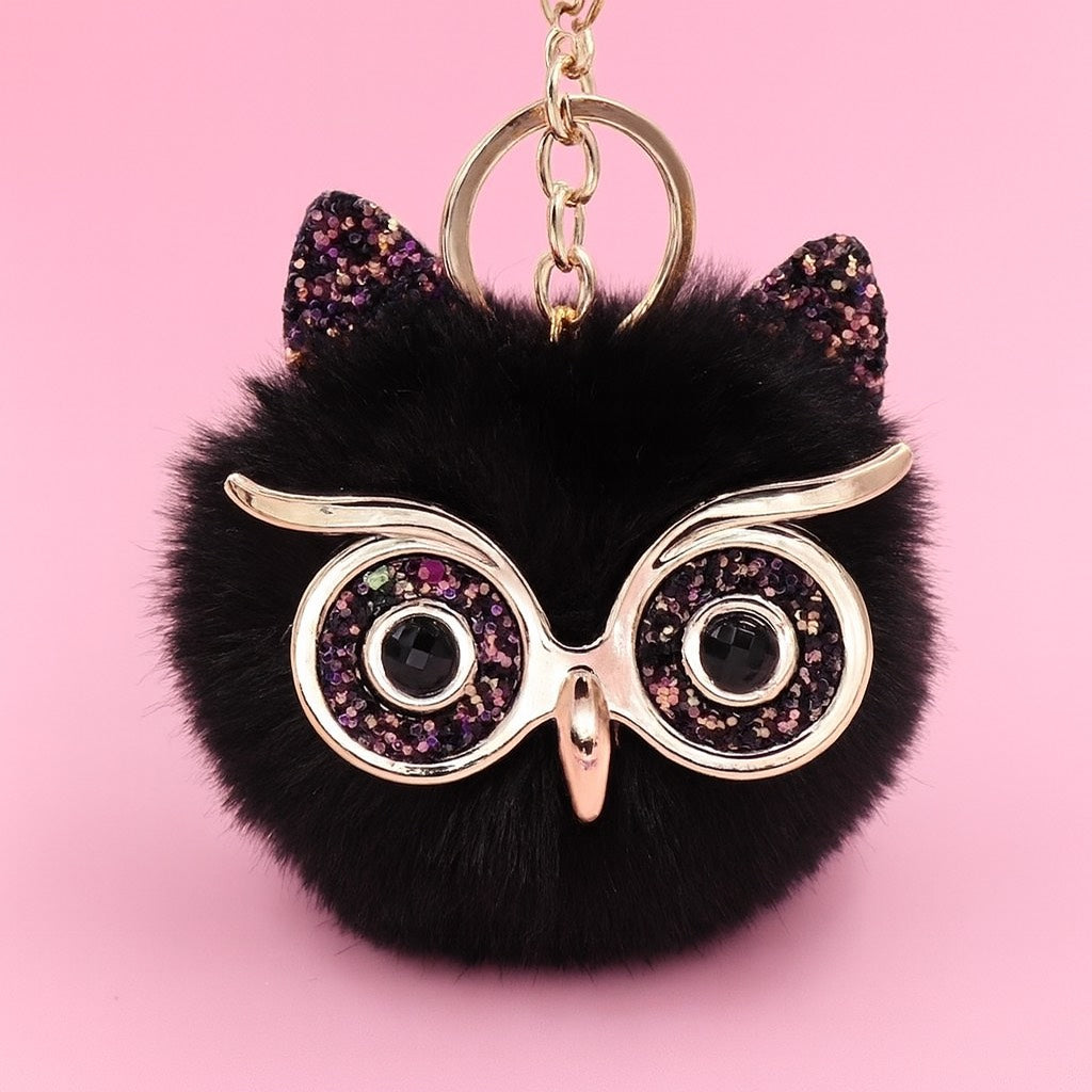 Plush Owl Keychain