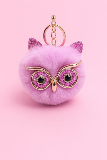 Plush Owl Keychain