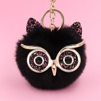 Plush Owl Keychain
