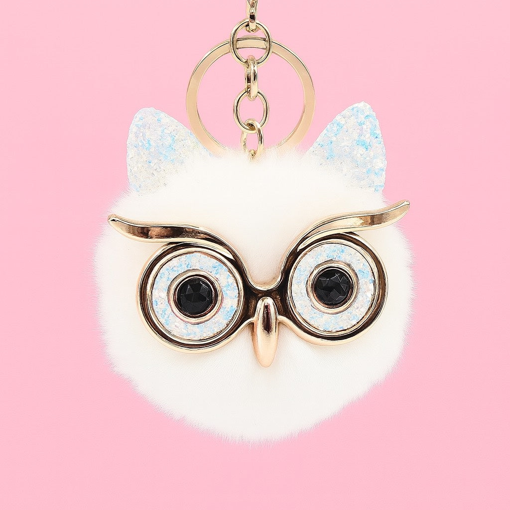 Plush Owl Keychain