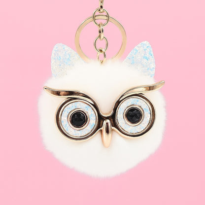 Plush Owl Keychain