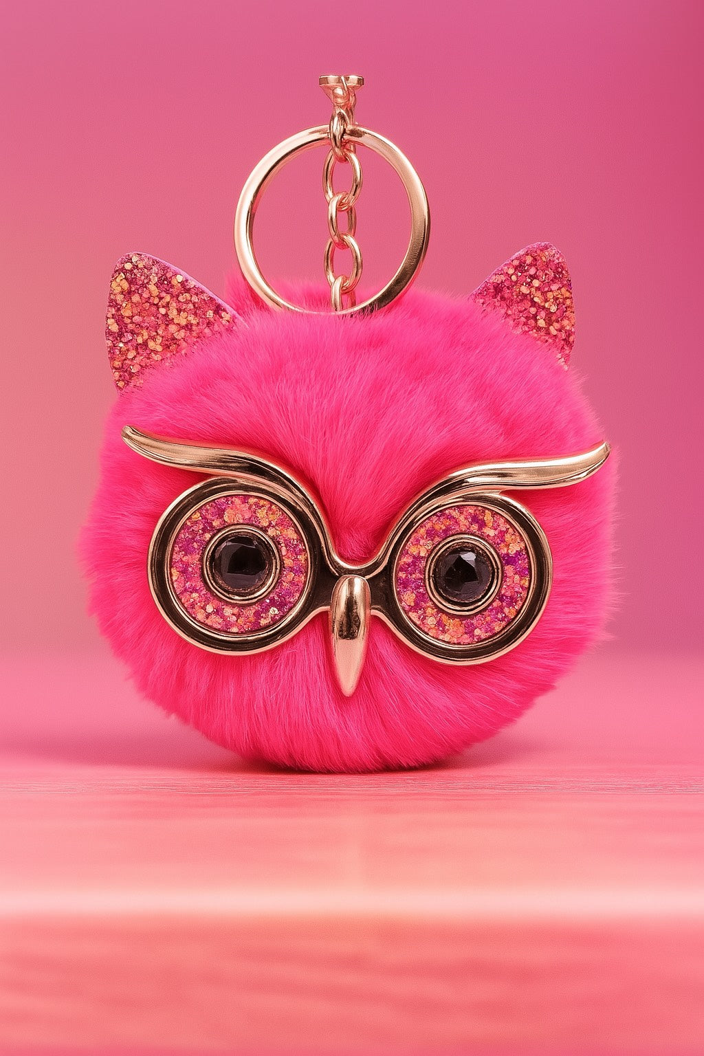 Plush Owl Keychain