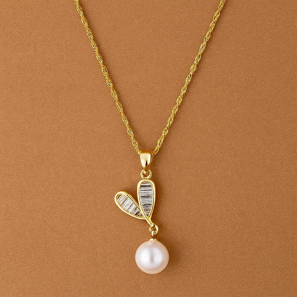 Coral-Kiss Pearl Necklace set
