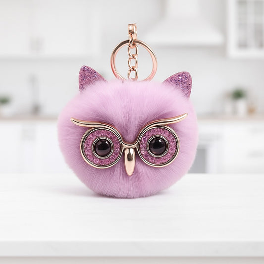 Plush Owl Keychain