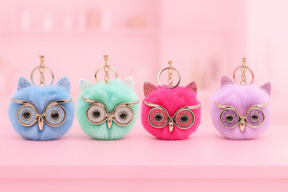 Plush Owl Keychain