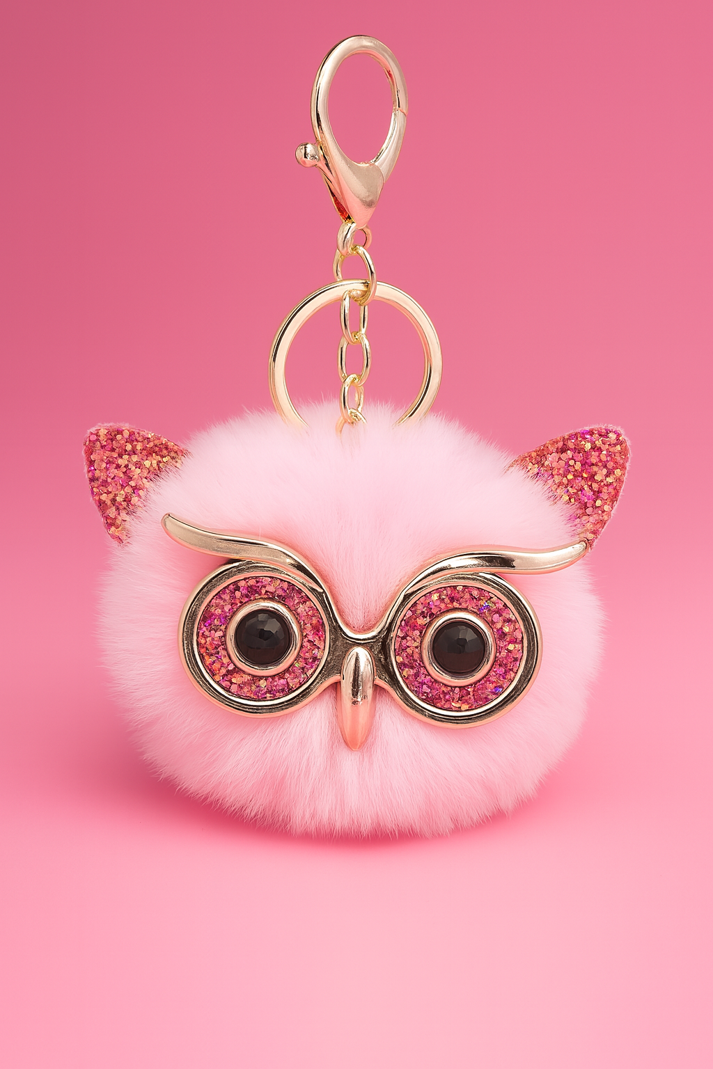 Plush Owl Keychain