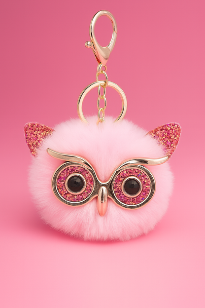 Plush Owl Keychain