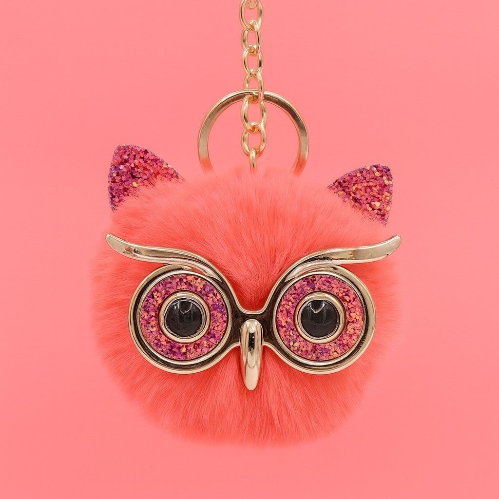 Plush Owl Keychain