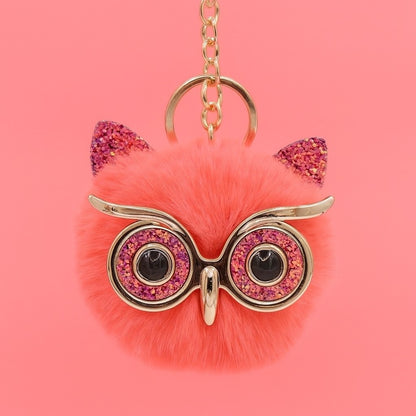 Plush Owl Keychain