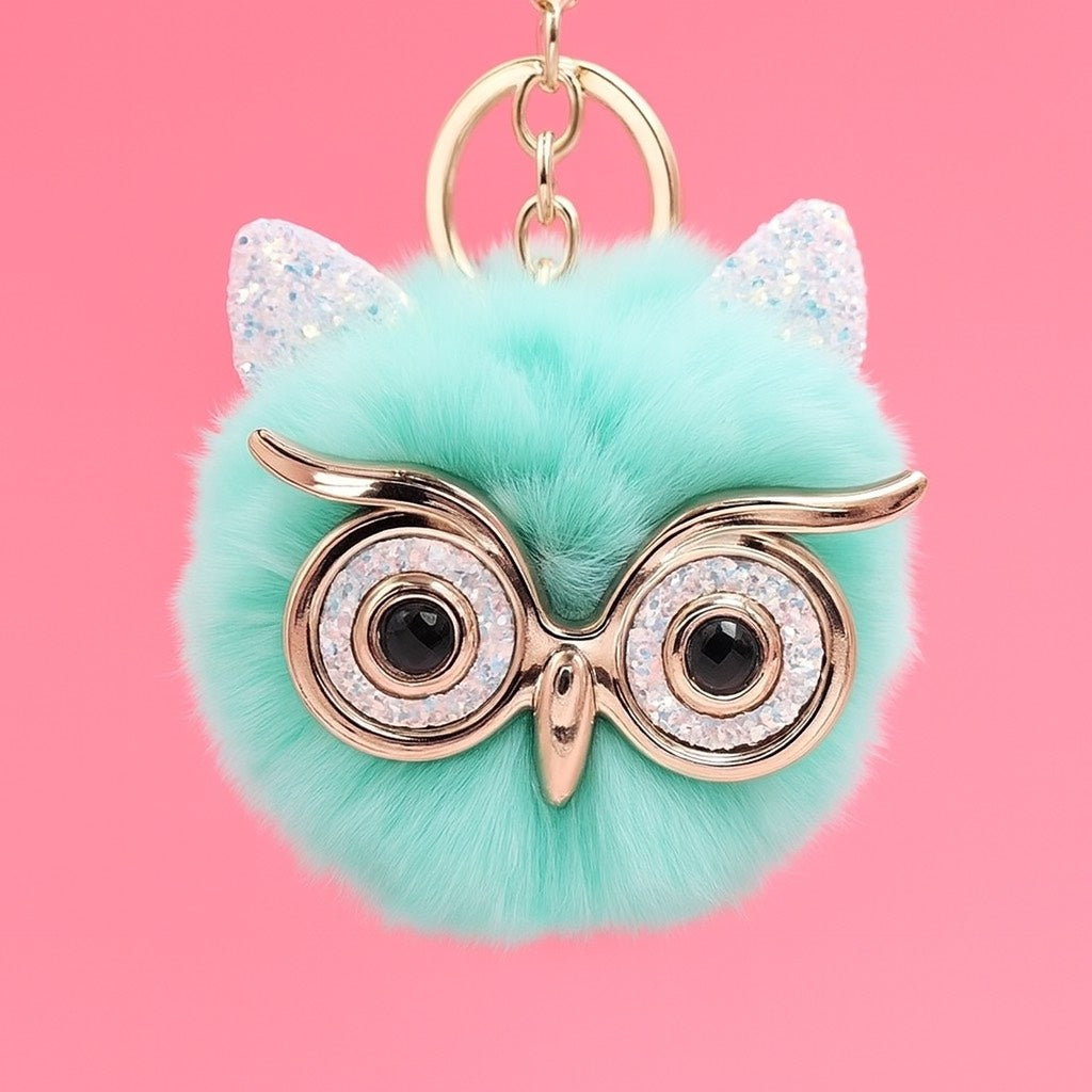 Plush Owl Keychain