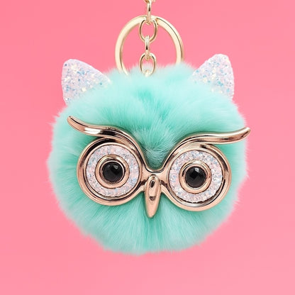 Plush Owl Keychain