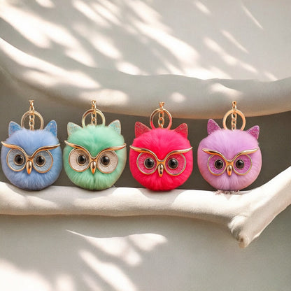 Plush Owl Keychain